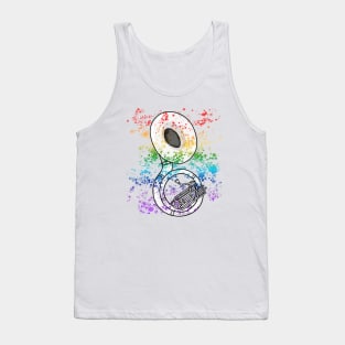 Sousaphone Rainbow Colours Sousaphonist Brass Musician Tank Top